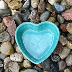 Fiestaware Fiesta‎ Heart-Shaped Turquoise Small Dish